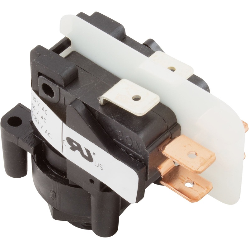 Air Switch, Tecmark, TBS 317, DPDT, 20A, thd, latch