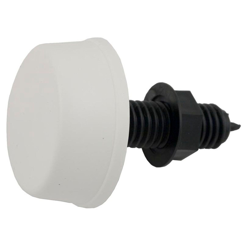 Air Button, Herga, Mushroom, 13/16"hs, 2-1/4"fd, Thd, White