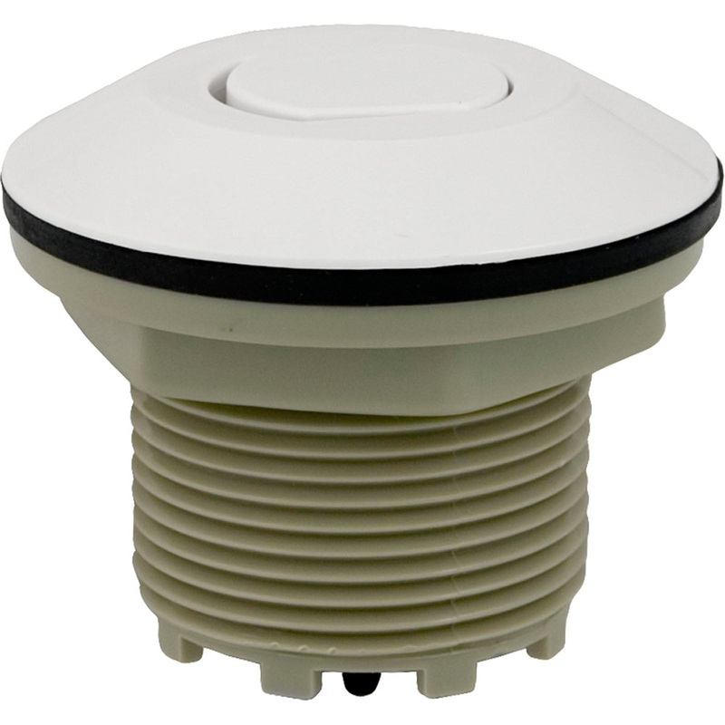 Air Button, Presair, Flush, 1-3/4"hs, 2-5/8"fd, White