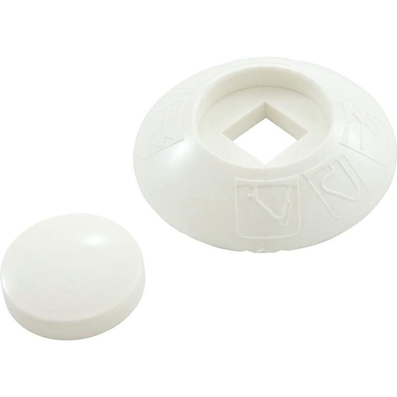 Washer Assembly, Recessed Plastic w/Cover, White