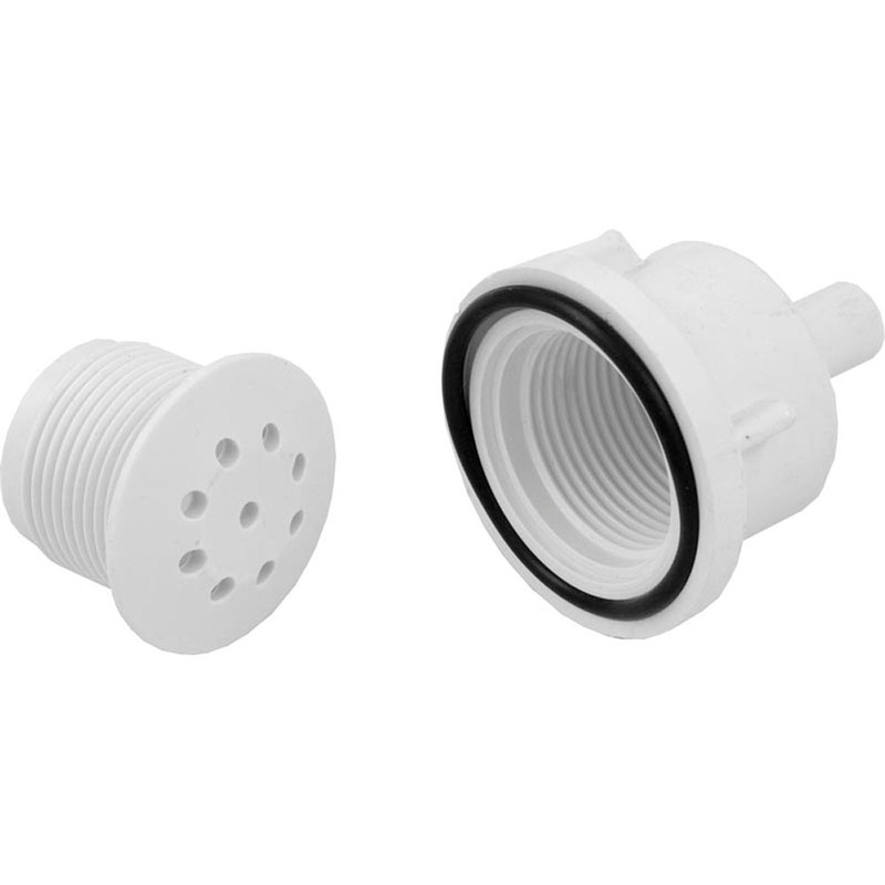 Air Injector, WW, Top Flo, 3/8"b, Straight Body, White