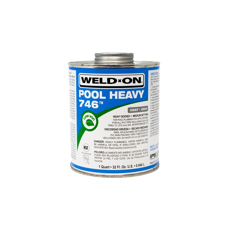 Weld-On Pool Heavy 746 Gray - Pool Adhesive - 1 Quart | 13567