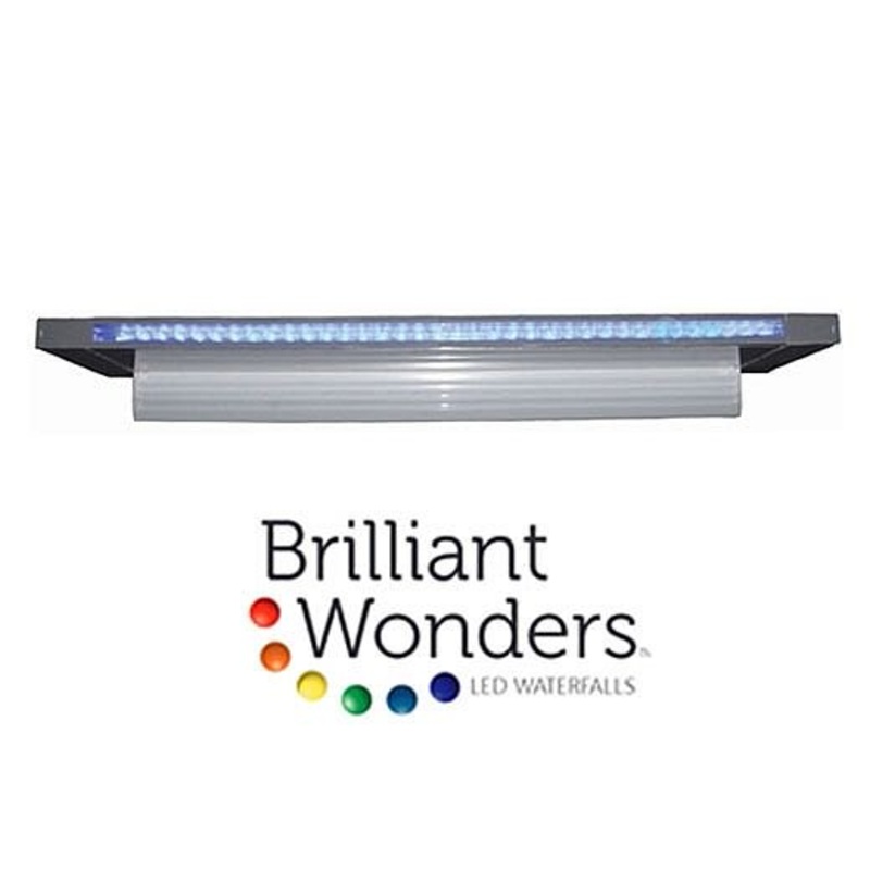 Brilliant Wonders 36" LED Waterfall Back Port - 6" Lip - 100 Ft. Cord - White | 25677-330-000