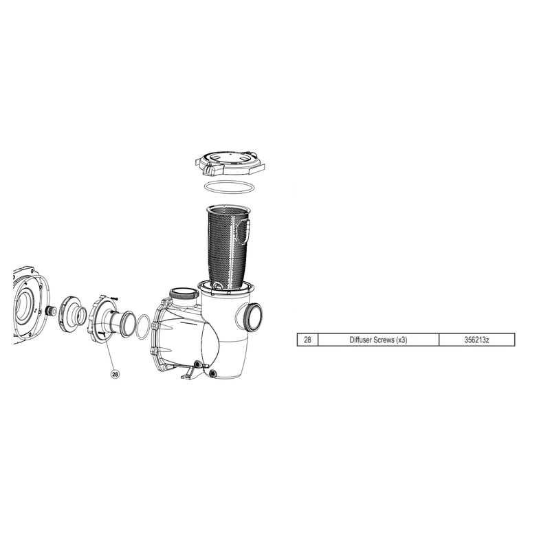 Pentair Diffuser Screws (3 Pack) || 356213Z