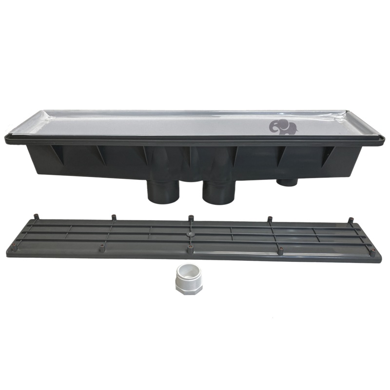AVSC Dual Pebble Top Channel Drain Dark Gray - Pentair In-Floor(A&A) | 289103