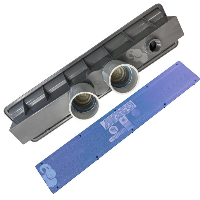 AVSC Dual Pebble Top Channel Drain Euro Blue - Pentair In-Floor(A&A) | 296205