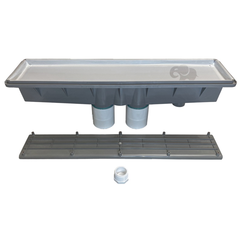 AVSC Dual Pebble Top Channel Drain Light Gray - Pentair In-Floor(A&A) | 289102
