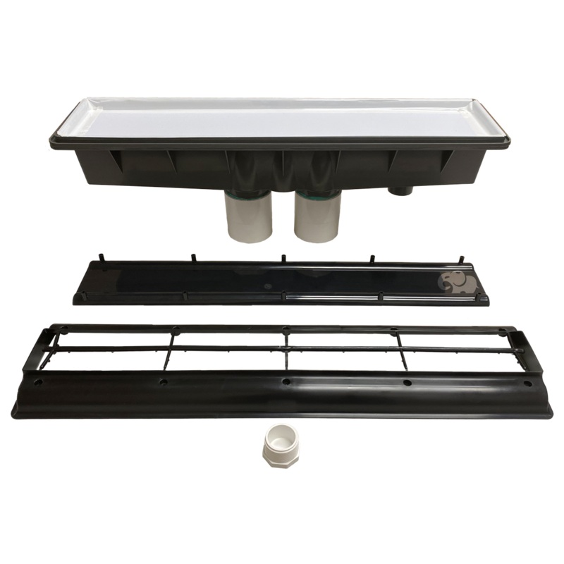 AVSC Dual Standard Top Channel Drain Black - Pentair In-Floor(A&A) | 286114