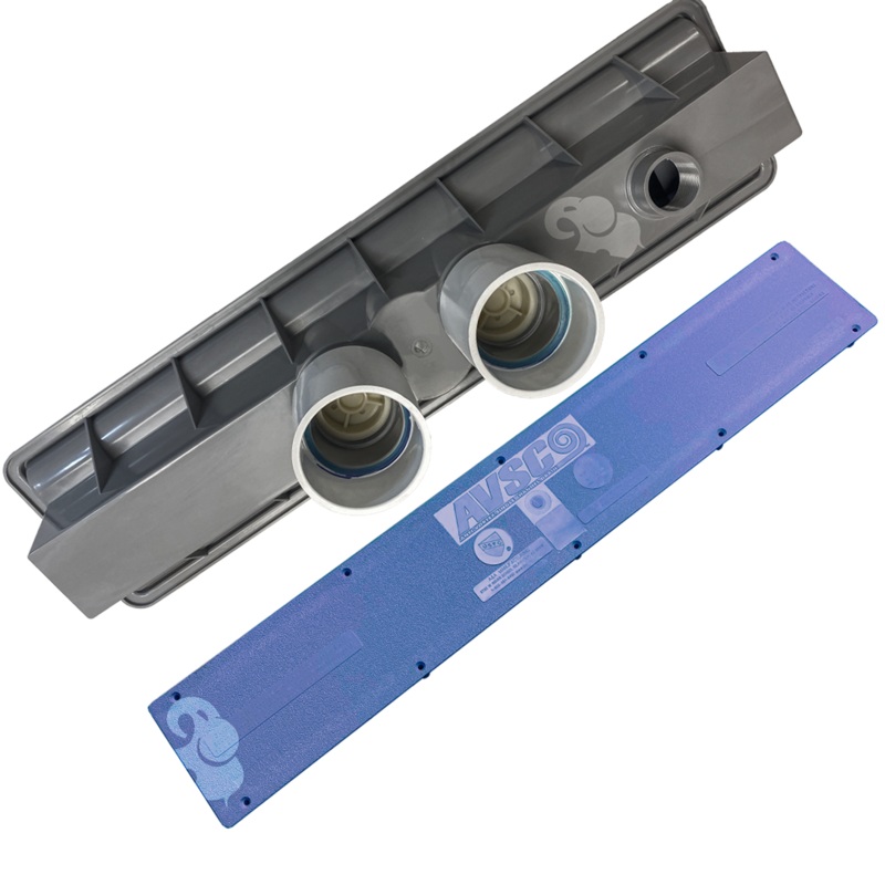 AVSC Dual Standard Top Channel Drain Euro Blue - Pentair In-Floor(A&A) | 286125