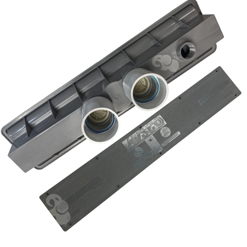 AVSC Dual Standard Top Channel Drain Gray - Pentair In-Floor(A&A) | 286123
