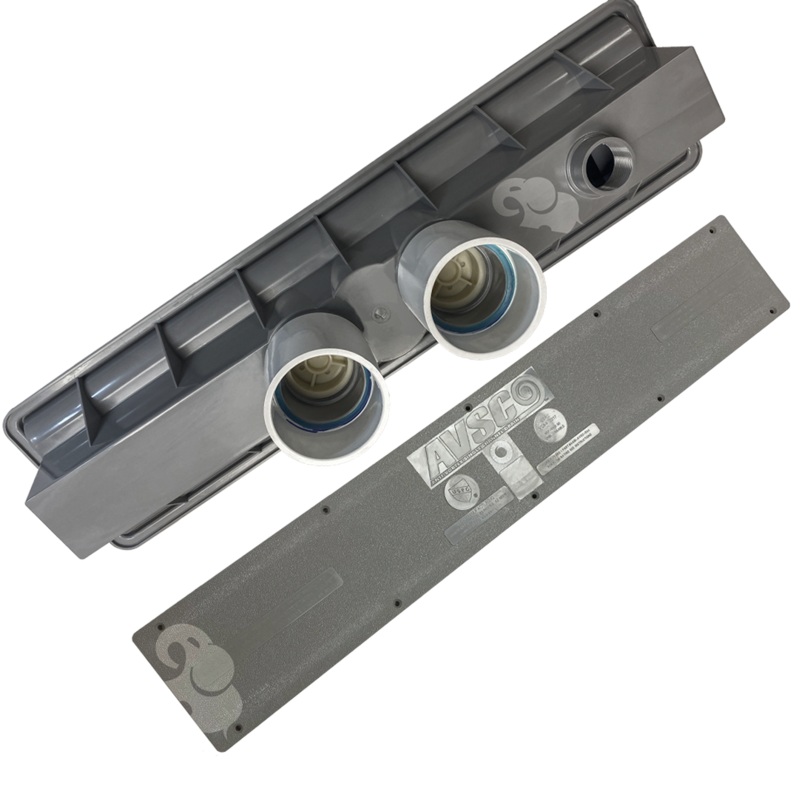 AVSC Dual Standard Top Channel Drain Light Gray - Pentair In-Floor(A&A) | 286102