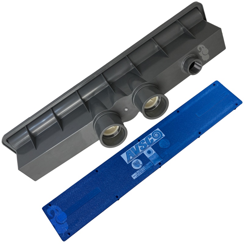 AVSC Dual Suction Pebble Top Drain Complete Dark Blue - Pentair In-Floor (A&A) | 289106