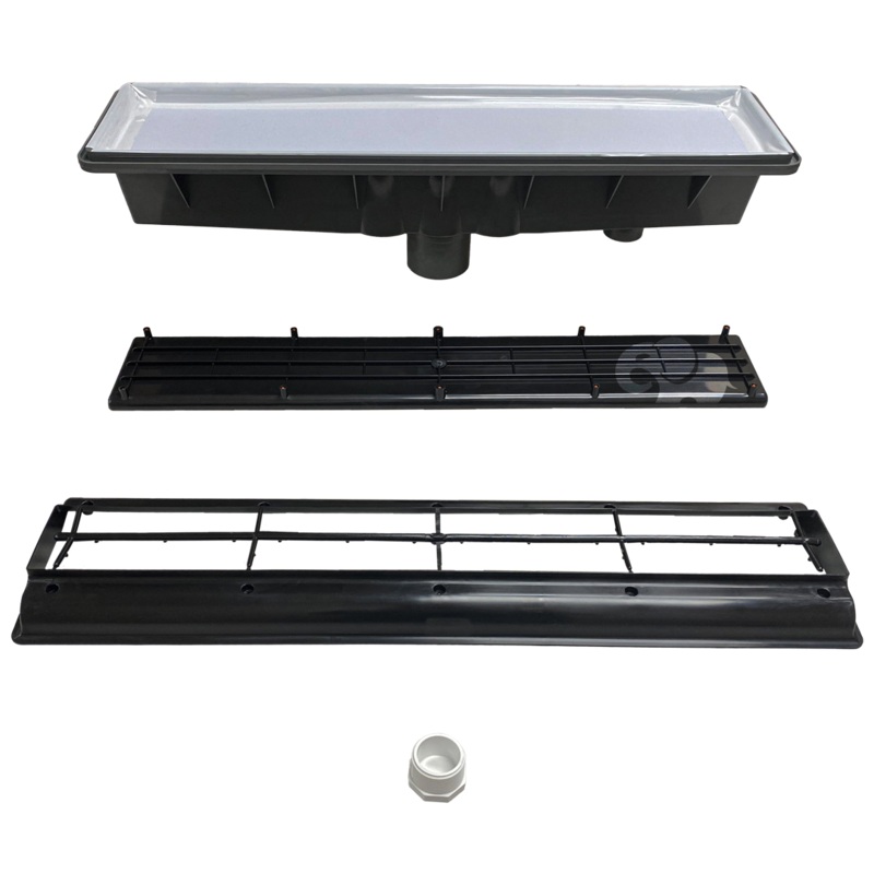 AVSC Single Pebble Top Channel Drain Black - Pentair In-Floor(A&A) | 288104
