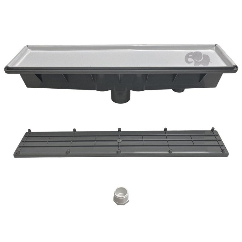 AVSC Single Pebble Top Channel Drain Dark Gray - Pentair In-Floor(A&A) | 288103