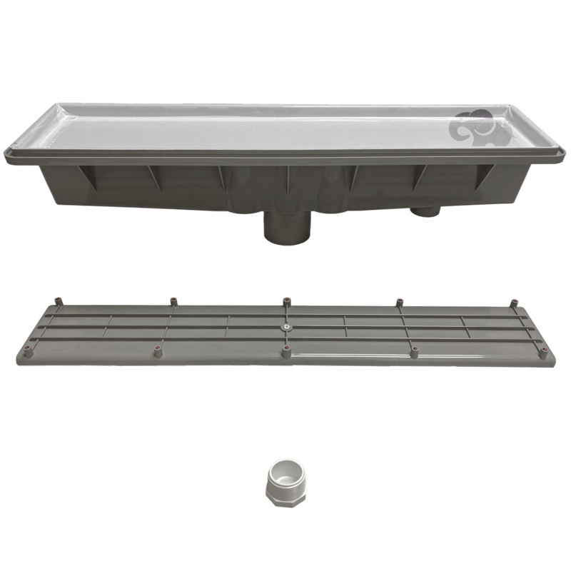 AVSC Single Pebble Top Channel Drain Light Gray - Pentair In-Floor(A&A) | 288102