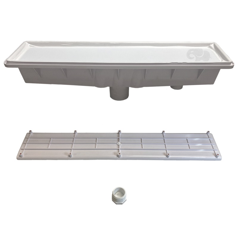AVSC Single Pebble Top Channel Drain White - Pentair In-Floor(A&A) | 288101