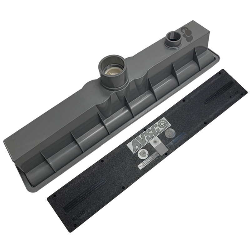 AVSC Single Standard Top Channel Drain Black - Pentair In-Floor(A&A) | 285004