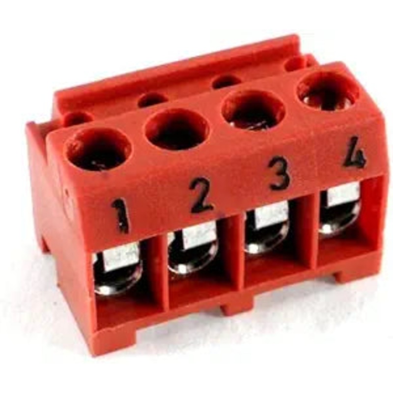 Jandy All Button Indoor Controller Terminal Bar Terminal Bar, 4-Pin, Red|| 6609+
