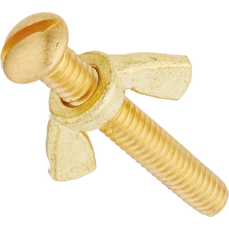 Pentair Brass Bolt and Wing Nut (6 sets per bubble pack) || R221166