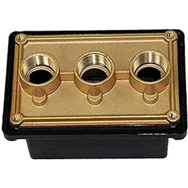 Pentair Junction Box Brass Base w/ Polycarbonate Cover (3) - 3/4 in. ports || 78310600