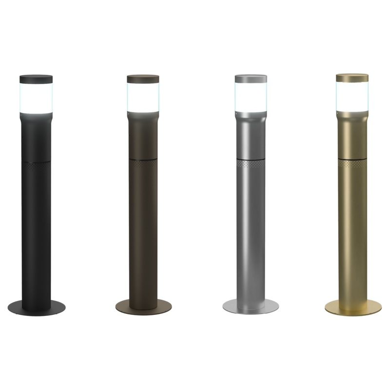 Pal Bollard Multi-Color Light w/ 15ft. Cable (Black Finish) || 45-PAL-GL9-RGB-PLC-5-BLK