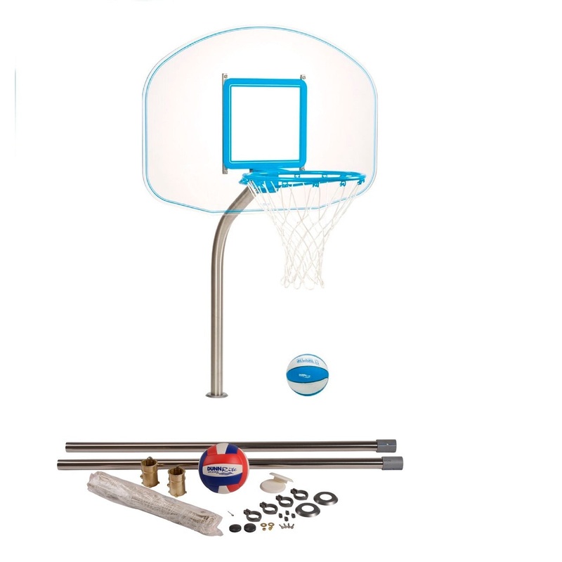 Dunn Rite Regulation ClearHoop and Volleyball Combo