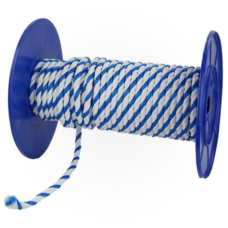 1/2" Blue and White Pool Rope - Per Foot