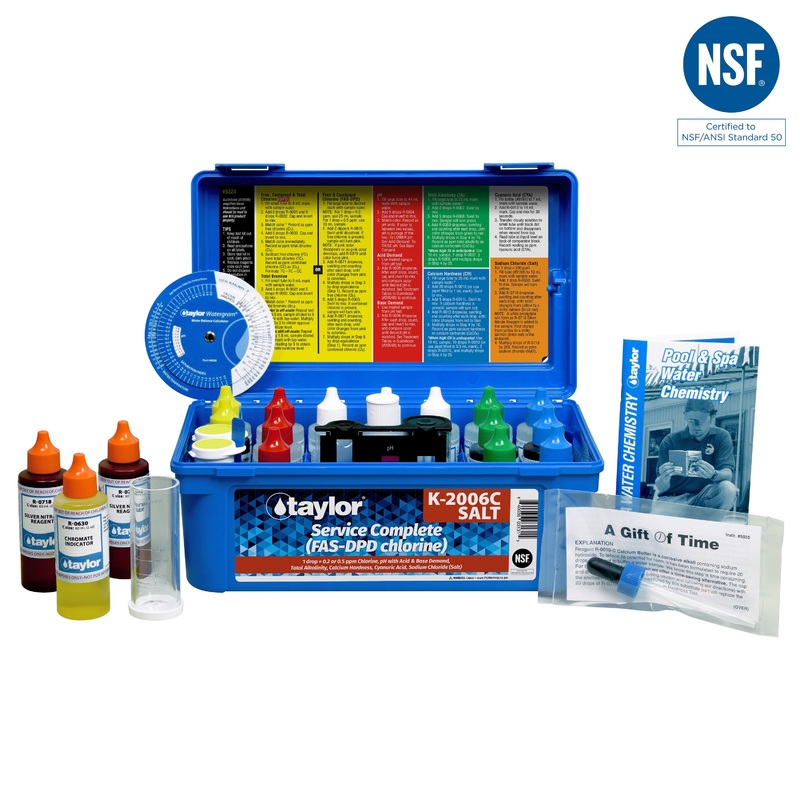 Taylor Complete Chlorine FAS-DPD Test Kit - High Range K-2006C-SALT