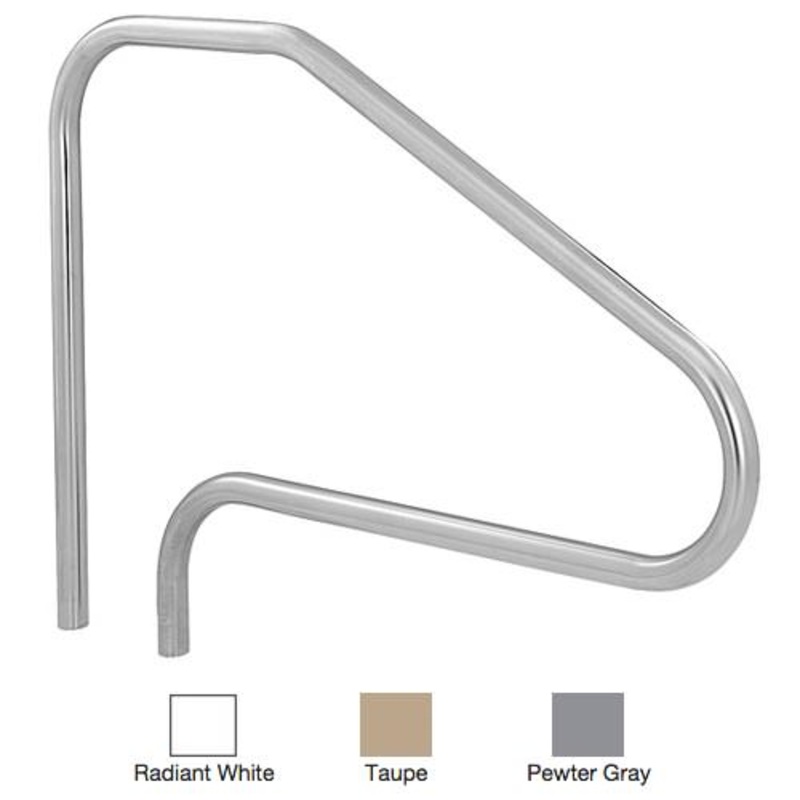 S.R. Smith Powder Coated Deck-Mounted 4-Bend Stair Rails DMS-101A-TP