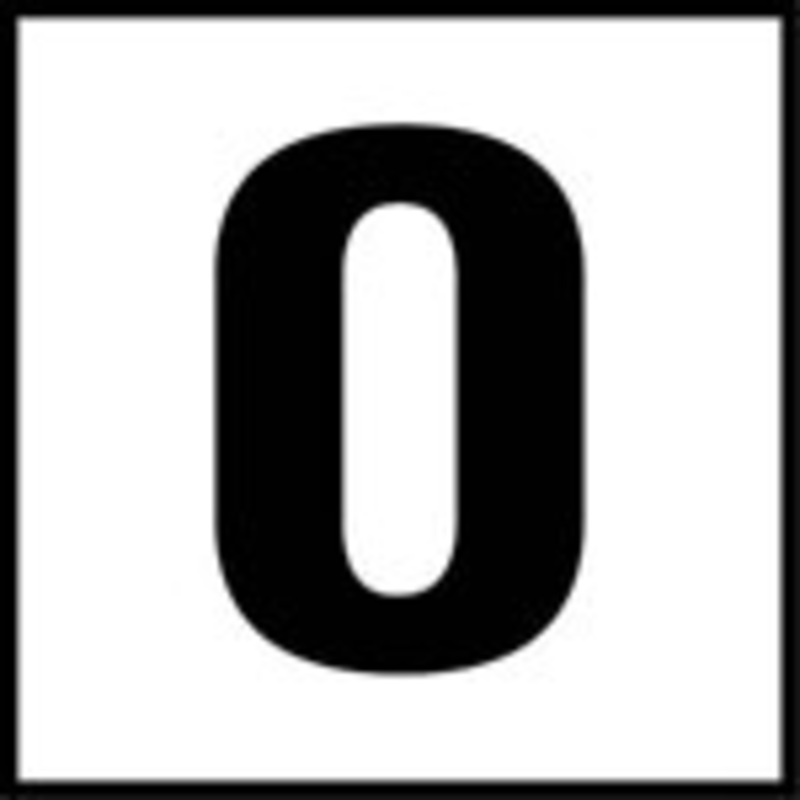 Inlays 6" Ceramic Tile Markers - NO Series - 4" Numbers