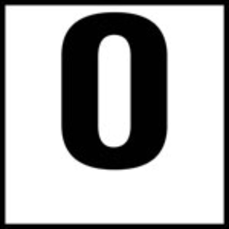 Inlays 6" Ceramic Tile Markers - NO Series - 4" Top Print Numbers