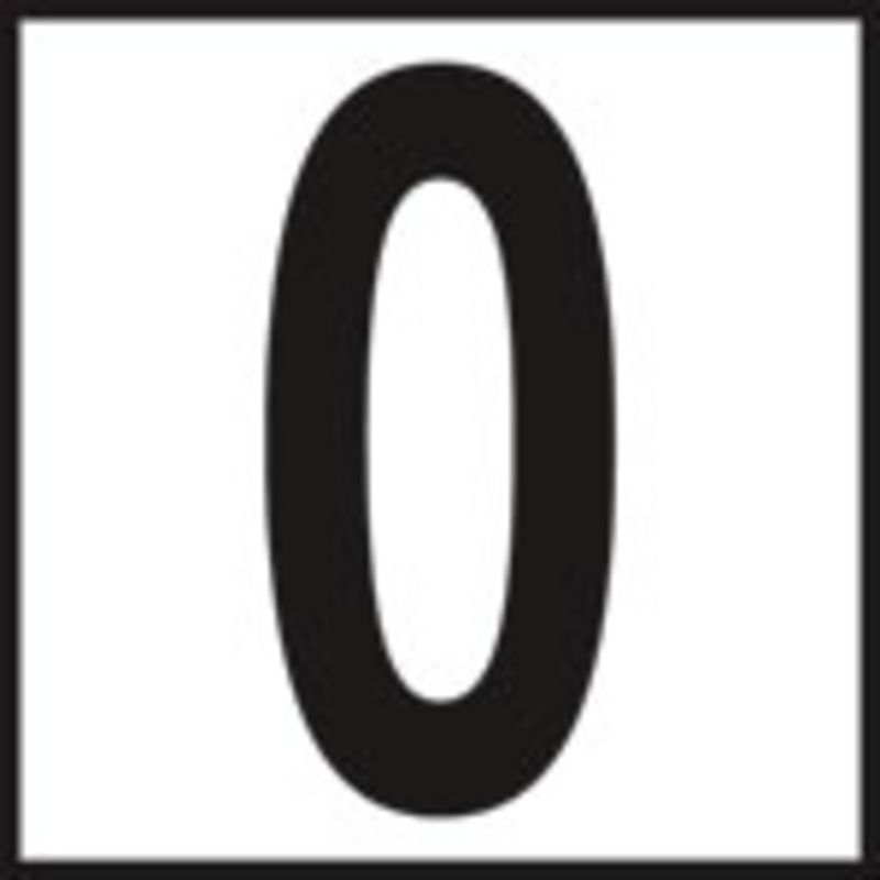 Inlays 6" Ceramic Tile Markers - NO Series - 5" Numbers