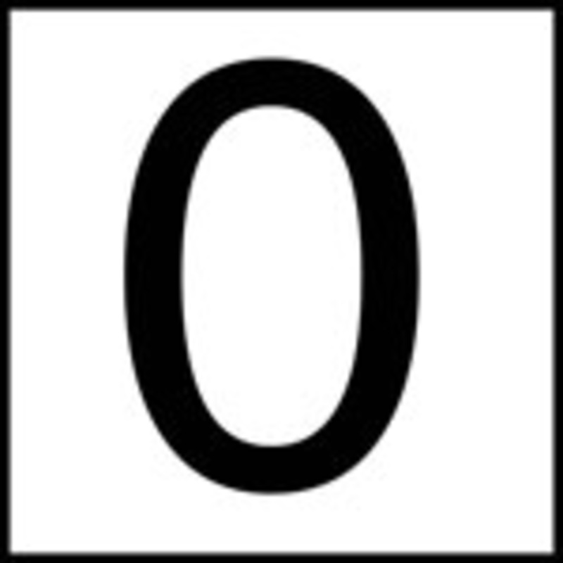 Inlays 8" Ceramic Tile Depth Markers - NO Series - 6" Numbers